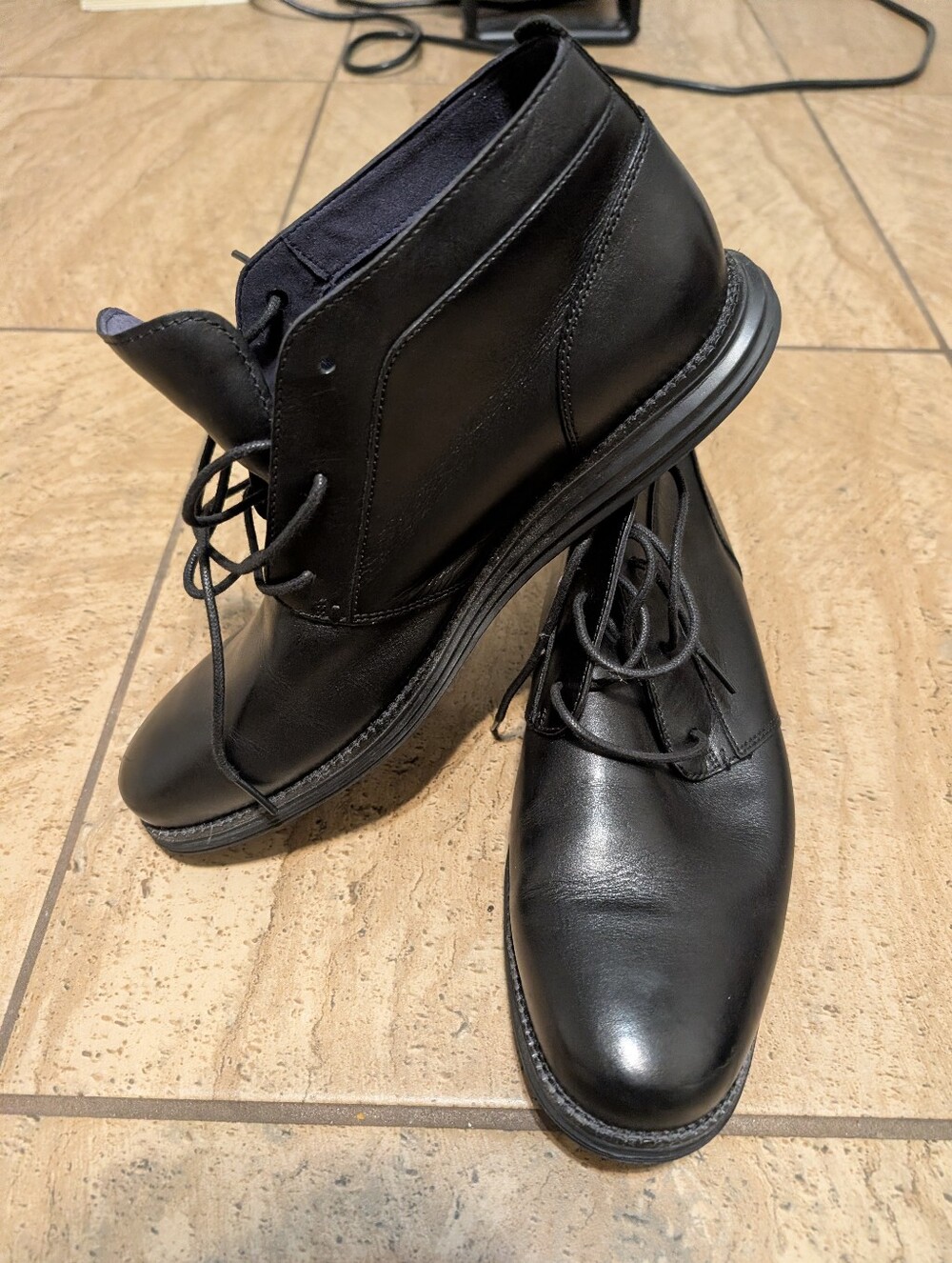 Cole Haan OriginalGrand Chukka Boots Mens Size 13W Black Leather Casual
